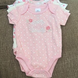 Little Me Pink Floral Baby Bodysuit